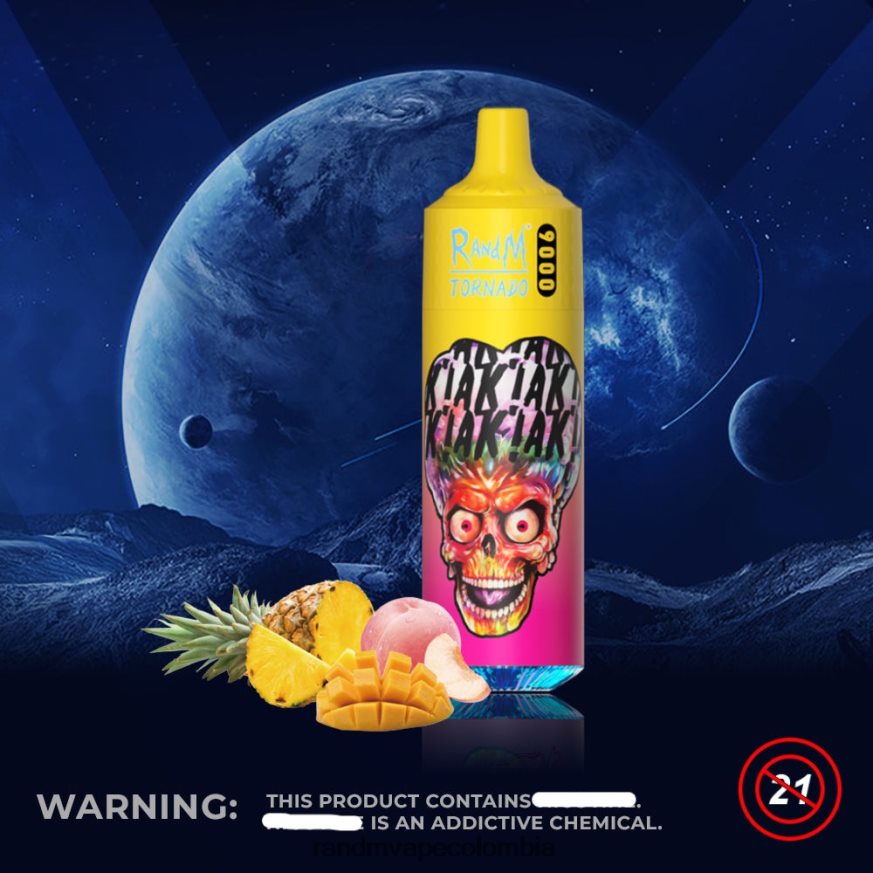 RandM Tornado Colombia - RandM Tornado Dispositivo vape pod 9000 1 pieza versión 1 piña y mango color durazno PRN4D4133