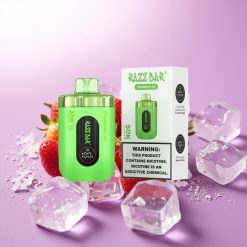 Razz Bar 50K Puffs Desechable Vape Fresa Helada - 50000 Puffs, Batería 650mAh, Recargable Tipo-C, 2% Nicotina