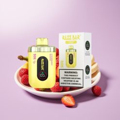 Razz Bar 50K Puffs Disposable Vape Fresa Banana – 50000 Puffs, Resistencia Mesh 1.0 Ohm, Batería 650mAh, Recargable Type-C, 2% Nicotina