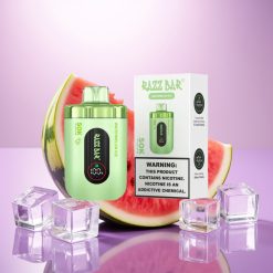 Razz Bar 50K Puffs Disposable Vape Sandía Hielo – 50000 Puffs, Tipo-C Recargable, 2% Nicotina